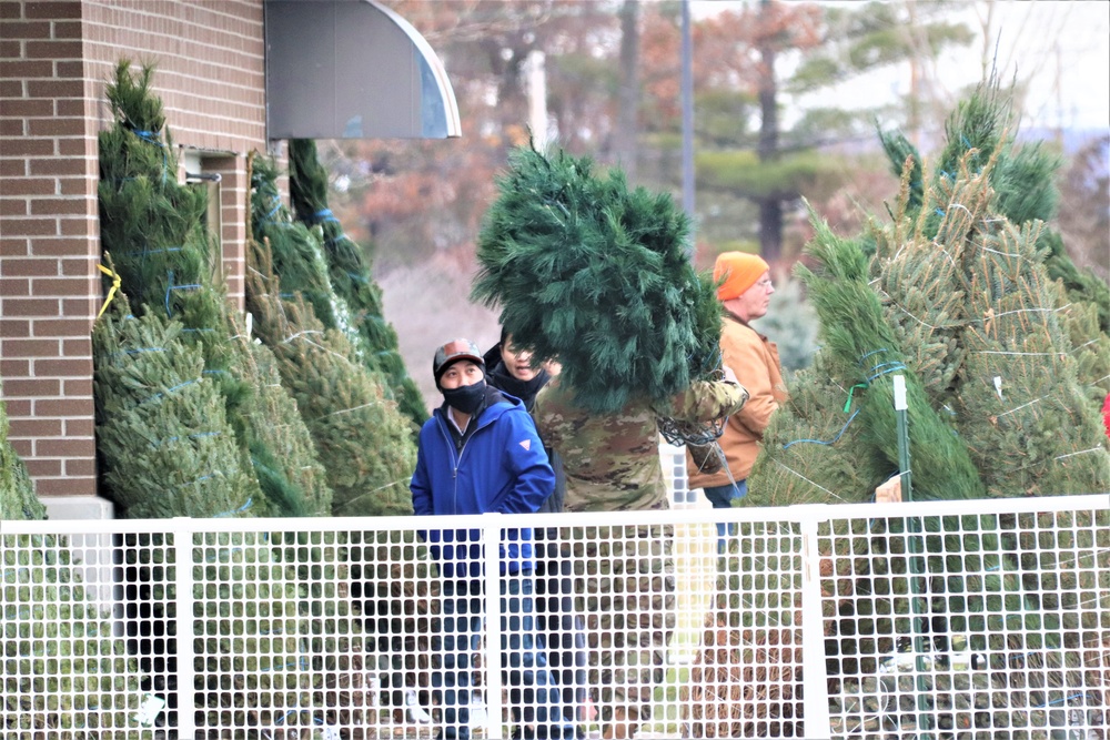 Dozens of Christmas trees donated to Fort McCoy troops during 2023 Trees for Troops event