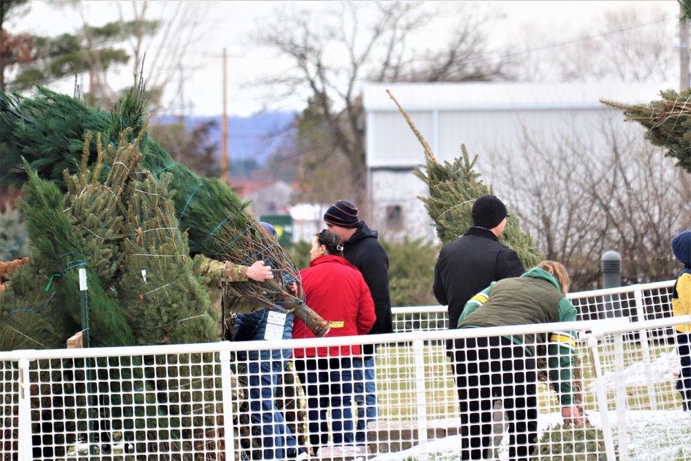 Dozens of Christmas trees donated to Fort McCoy troops during 2023 Trees for Troops event