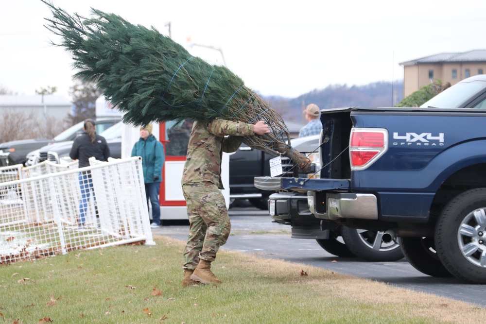 Dozens of Christmas trees donated to Fort McCoy troops during 2023 Trees for Troops event