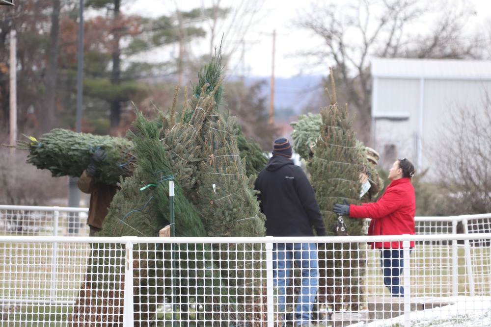 Dozens of Christmas trees donated to Fort McCoy troops during 2023 Trees for Troops event