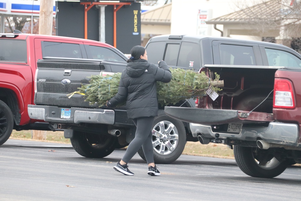 Dozens of Christmas trees donated to Fort McCoy troops during 2023 Trees for Troops event