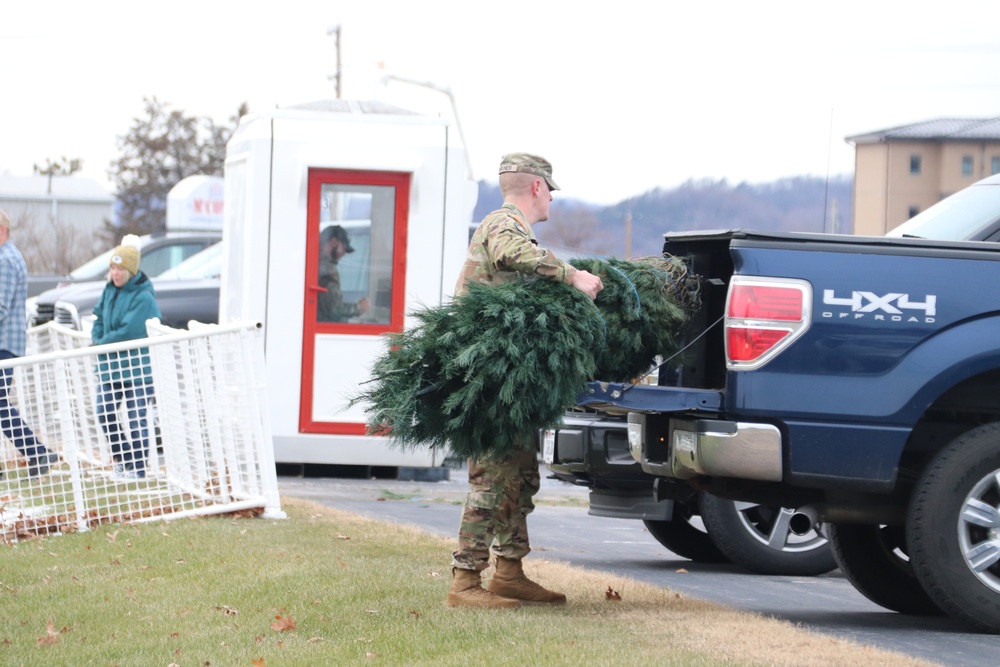 Dozens of Christmas trees donated to Fort McCoy troops during 2023 Trees for Troops event