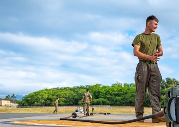 134th ARW Firefighters train with Marines at Kaneohe Bay