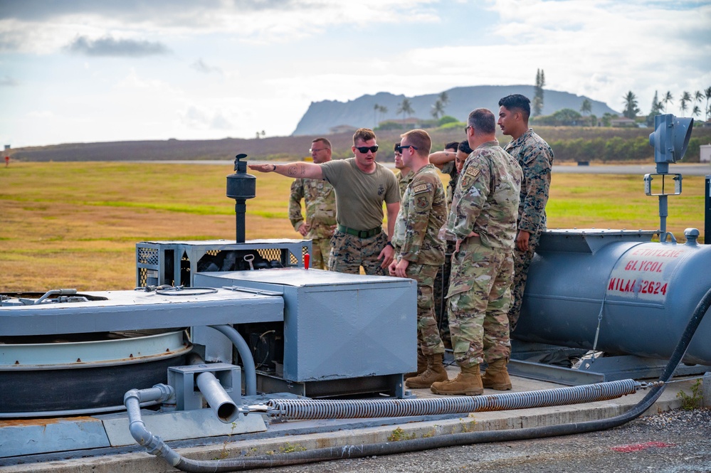 134th ARW Firefighters train with Marines at Kaneohe Bay