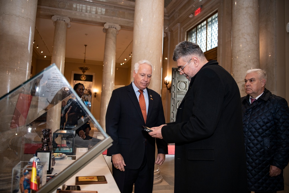 Prime Minister of Romania Marcel Ciolacu Visits Arlington National Cemetery