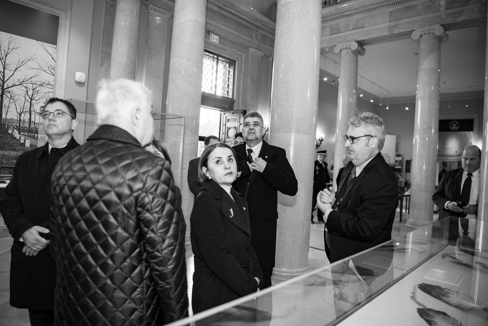 Prime Minister of Romania Marcel Ciolacu Visits Arlington National Cemetery