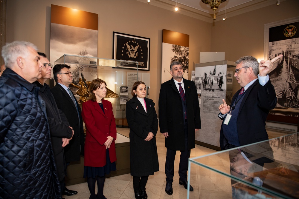 Prime Minister of Romania Marcel Ciolacu Visits Arlington National Cemetery