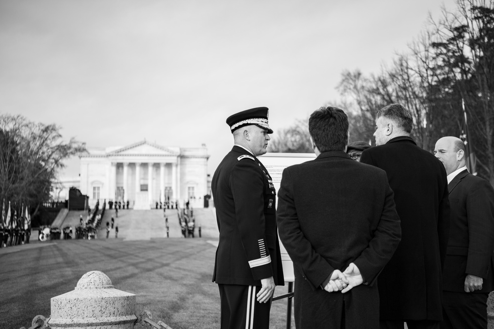 Prime Minister of Romania Marcel Ciolacu Visits Arlington National Cemetery