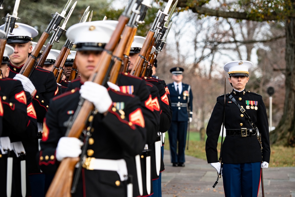 Prime Minister of Romania Marcel Ciolacu Visits Arlington National Cemetery