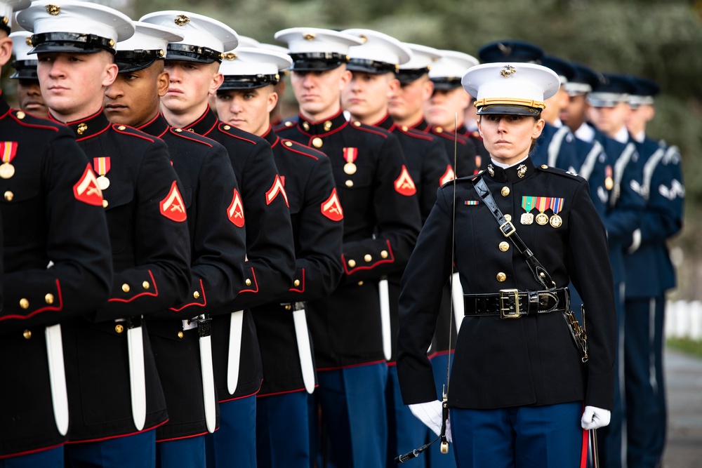 Prime Minister of Romania Marcel Ciolacu Visits Arlington National Cemetery