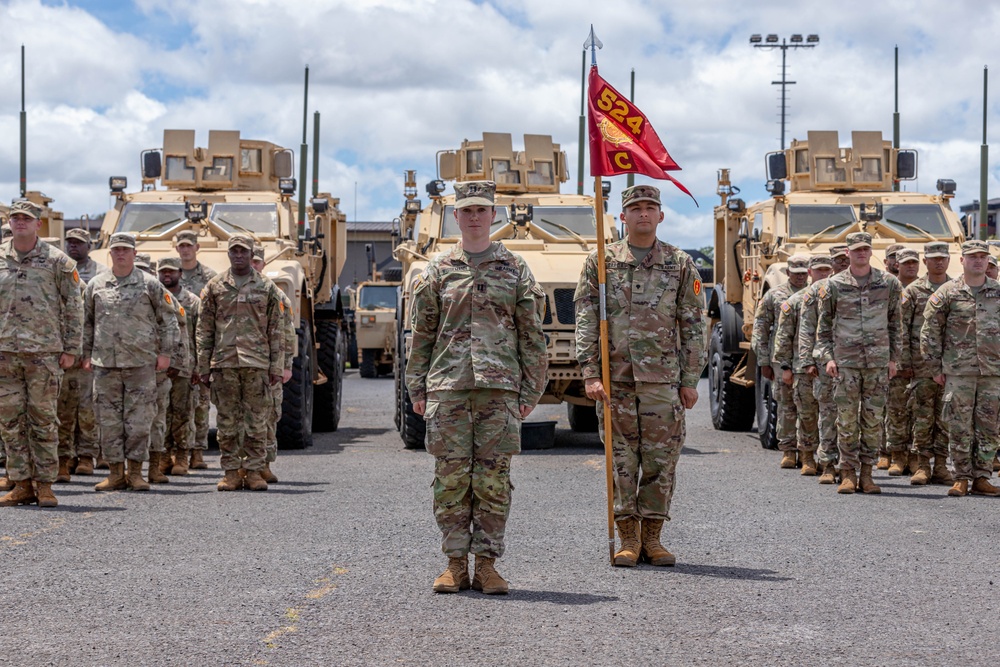 Charlie Company, 524th DSSB Change of Command Ceremony