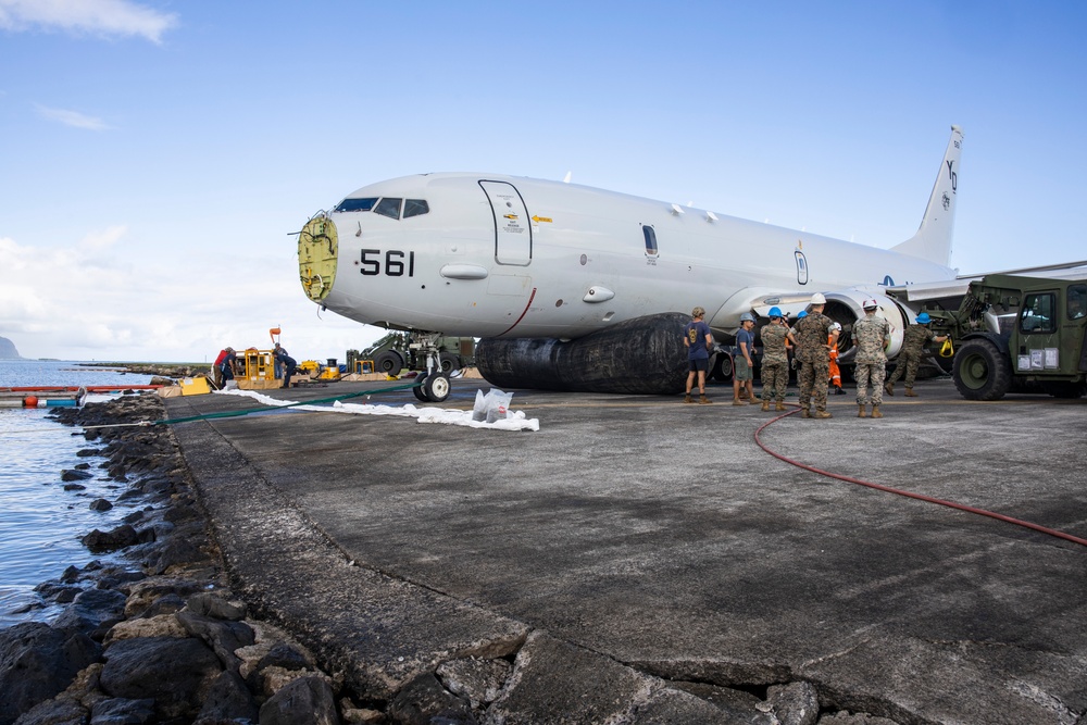 U.S. Navy P-8A Poseidon Extracted from Kaneohe Bay.