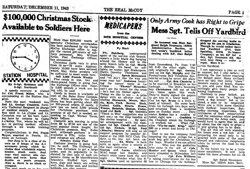 This Month in Fort McCoy History — December