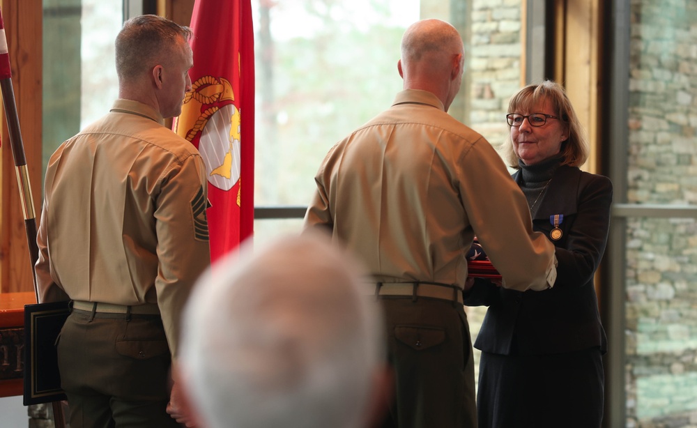 Cindy Whitman Lacy retired by Lt. Gen. Glynn after 34 years of service