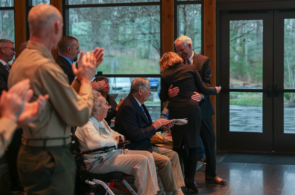 Cindy Whitman Lacy retired by Lt. Gen. Glynn after 34 years of service