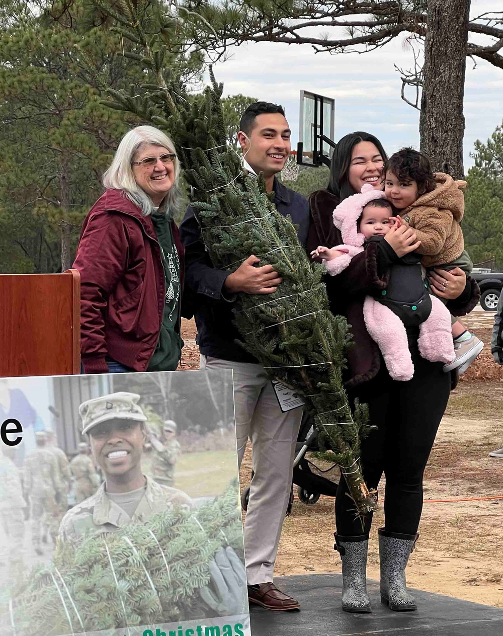 Family of the Year receives 300K donated Christmas Tree