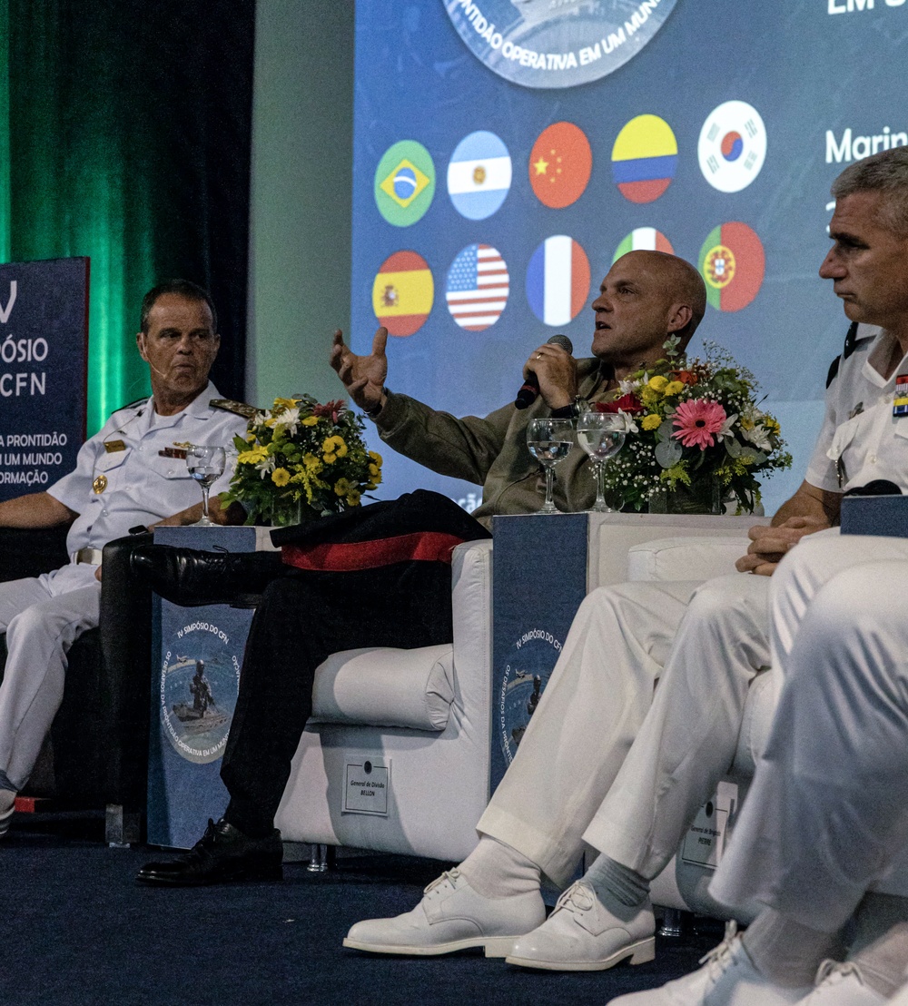 U.S. Marine Corps Lt. Gen. David Bellon delivers keynote address at Brazil’s Octennial Amphibious Forces Symposium