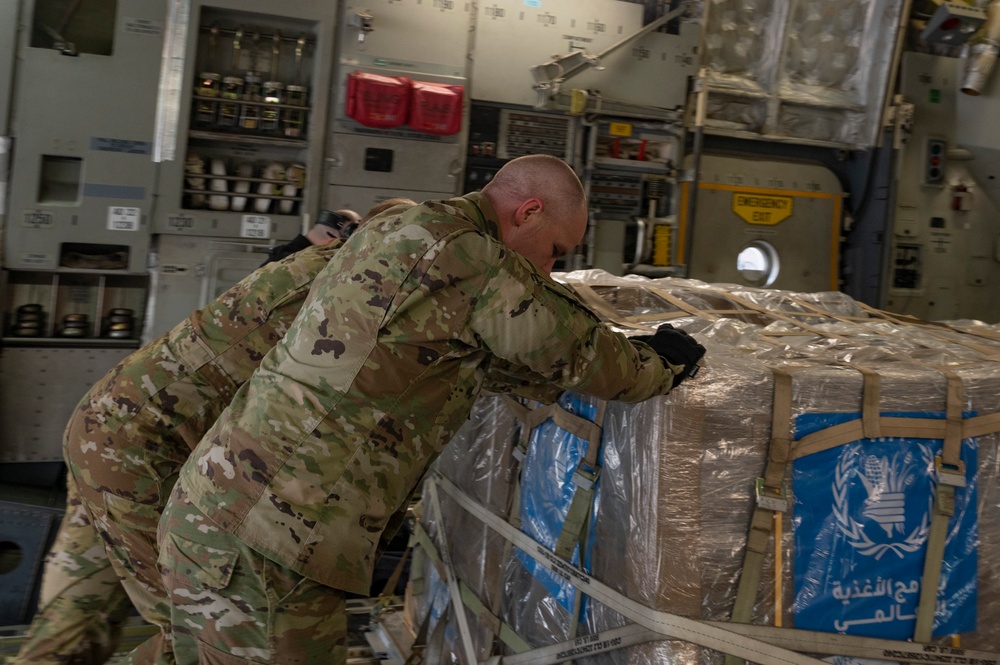 U.S. Air Force, USAID provide additional humanitarian assistance for Palestinian people