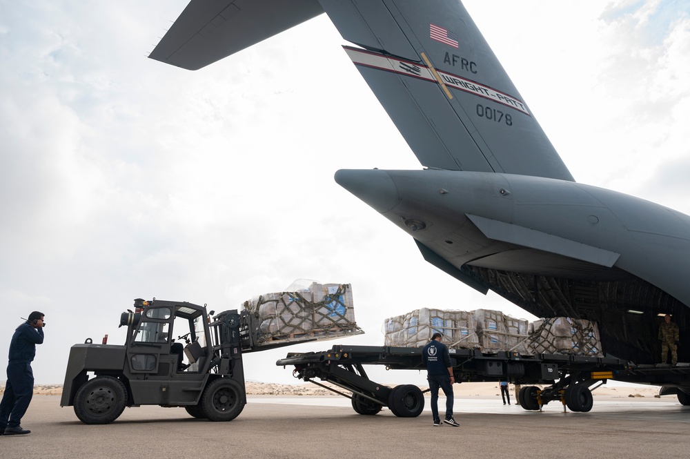 U.S. Air Force, USAID provide additional humanitarian assistance for Palestinian people