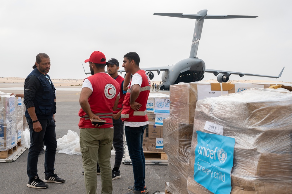 U.S. Air Force, USAID provide additional humanitarian assistance for Palestinian people