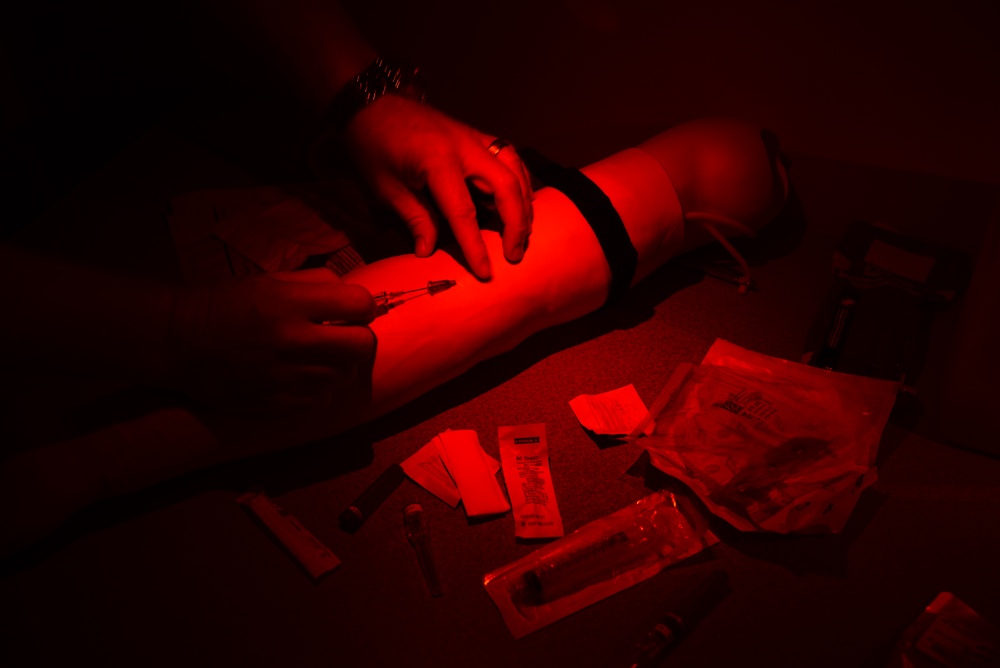 Practicing Low Light IV Insertions