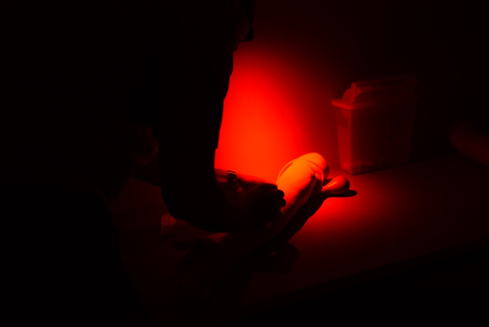 Practicing Low Light IV Insertions