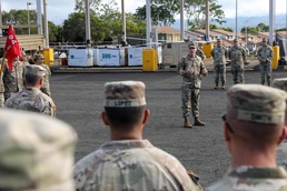84th Engineer Battalion, 130th Engineer Brigade is awarded with a Chief of Staff Army Award for Maintenance Excellence placard.