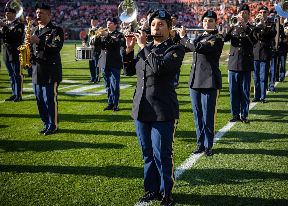 122nd Army Band performs at the 2023 Cleveland Browns Salute to Service game