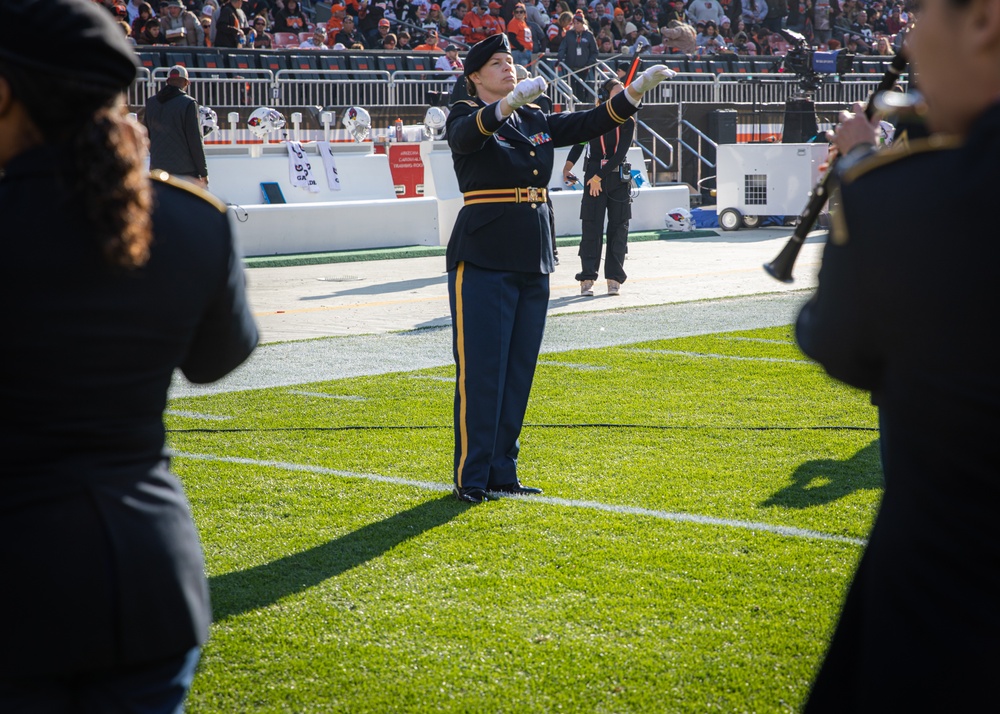 122nd Army Band performs at the 2023 Cleveland Browns Salute to Service game