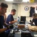 U.S. Coast Guard Cutter Waesche crew members transfer narcotics seized in the Eastern Pacific Ocean