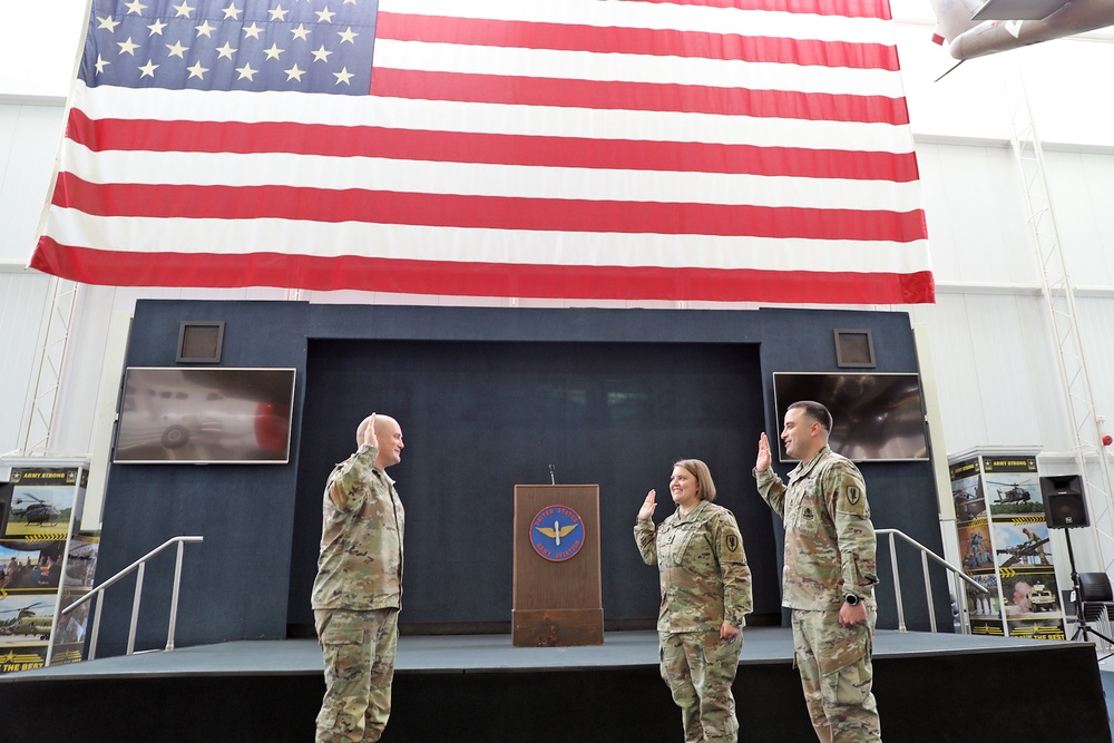 DVIDS - News - Dual-Army couple reenlists indefinitely at Fort Novosel