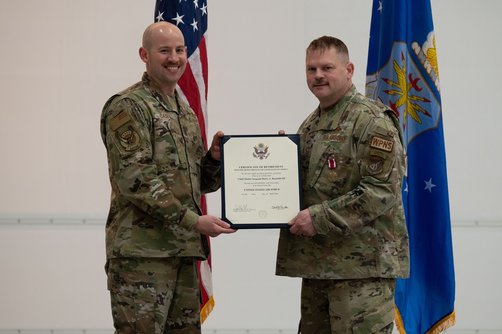 CMSgt. Reynolds retires after 26 years of service