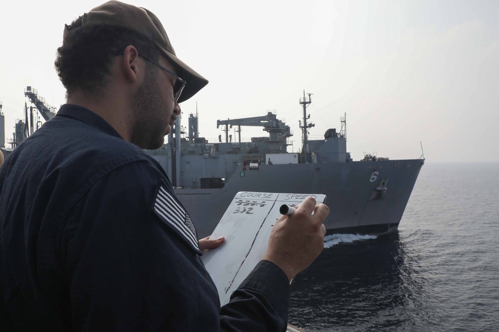 USS Thomas Hudner Conducts Replenishment Operations with USNS Amelia Earhart