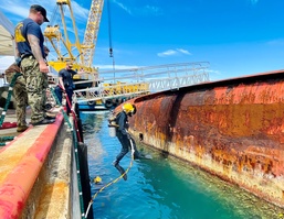 U.S. Navy Divers Complete Wreck Removal Operation in Micronesia During Pacific Partnership 202