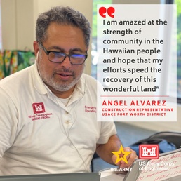 Hawaiʻi Wildfires Response Mission USACE Employee Spotlight – Angel Alvarez