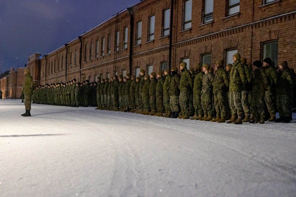 U.S. Marines from Combat Logistics Battalion 6 Participate in Finnish Independence Day Flag-Raising Ceremony