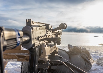 Marines Assigned to Combat Logistics Battalion 6 Conduct a Live Fire Machine Gun Range in Finland