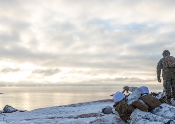 Marines Assigned to Combat Logistics Battalion 6 Conduct a Live Fire Machine Gun Range in Finland