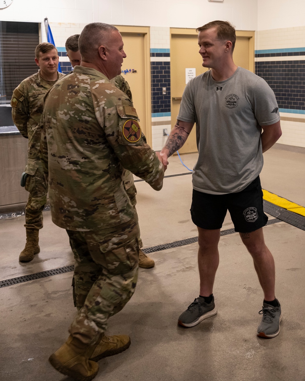 Major General Quinn &amp; 19th AF Team Visits Fairchild AFB's SERE School