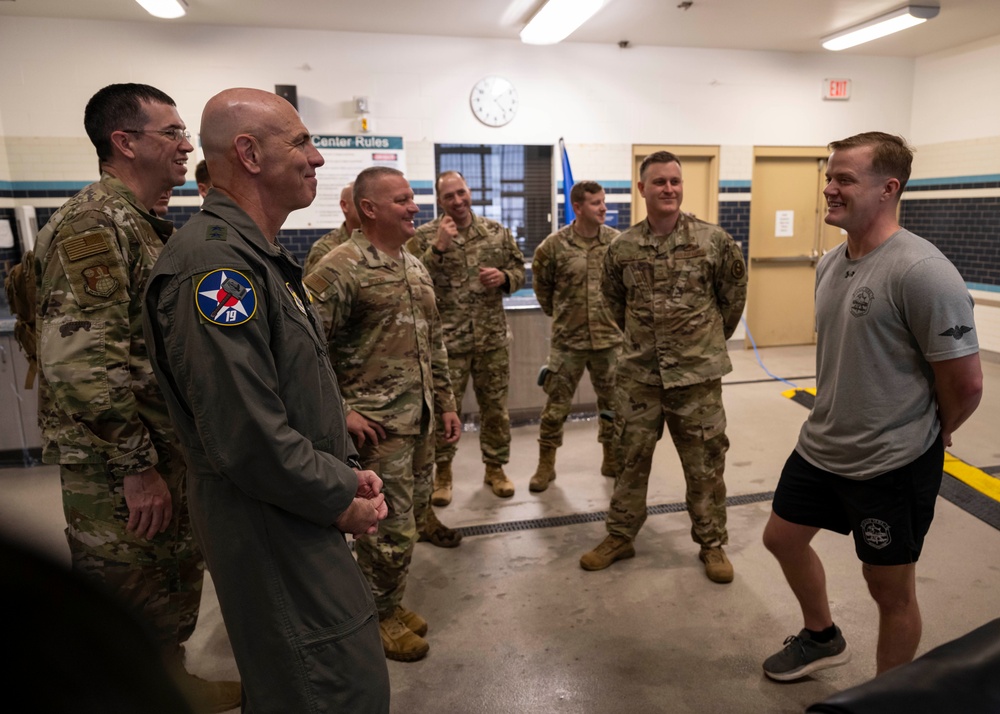 Major General Quinn &amp; 19th AF Team Visits Fairchild AFB's SERE School