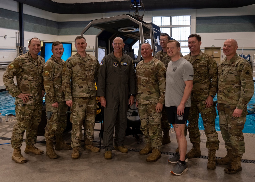 Major General Quinn &amp; 19th AF Team Visits Fairchild AFB's SERE School