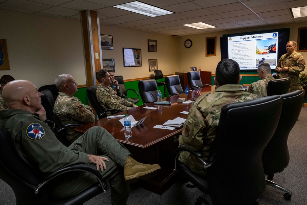 Major General Quinn &amp; 19th AF Team Visits Fairchild AFB's SERE School