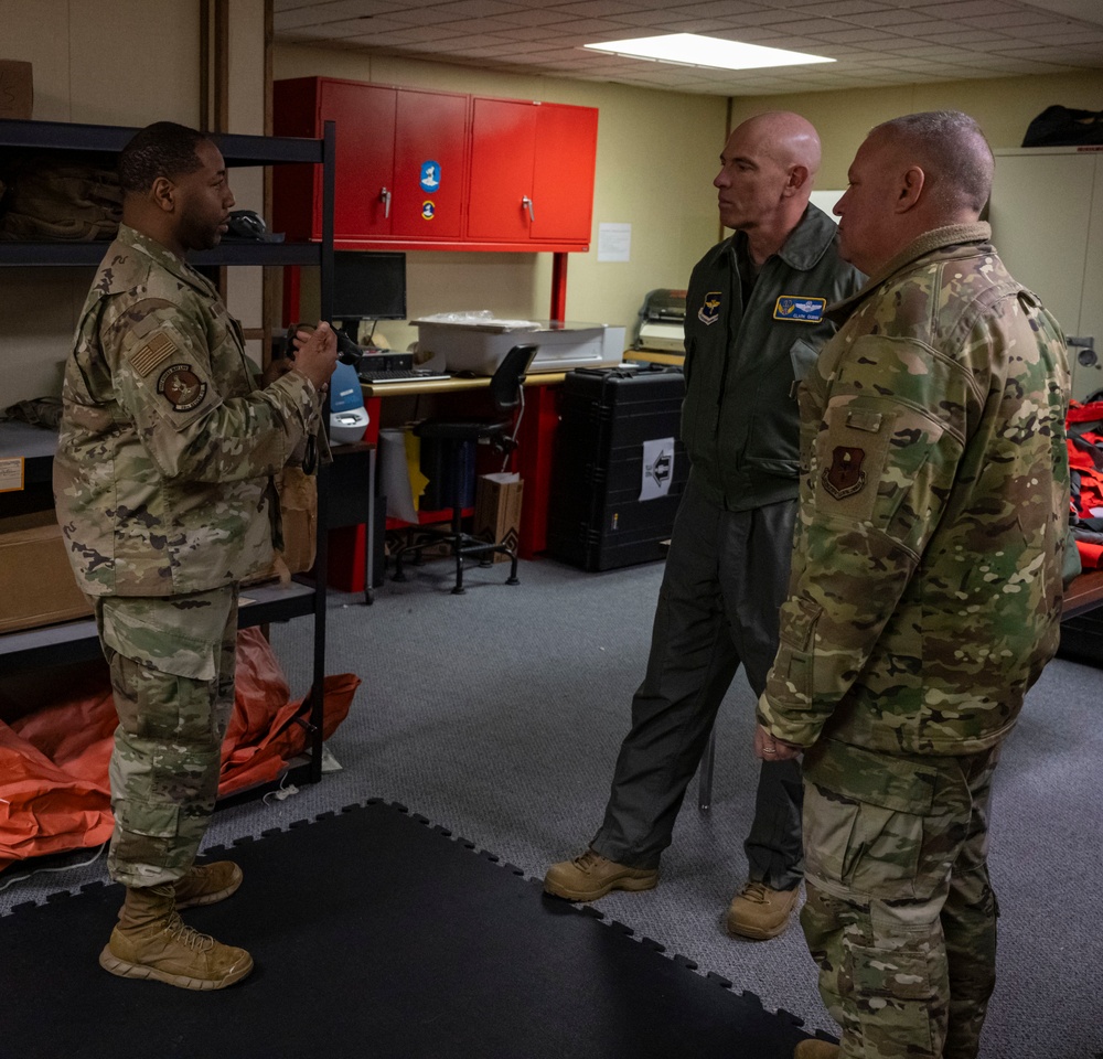 Major General Quinn &amp; 19th AF Team Visits Fairchild AFB's SERE School