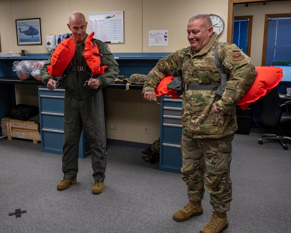 Major General Quinn &amp; 19th AF Team Visits Fairchild AFB's SERE School