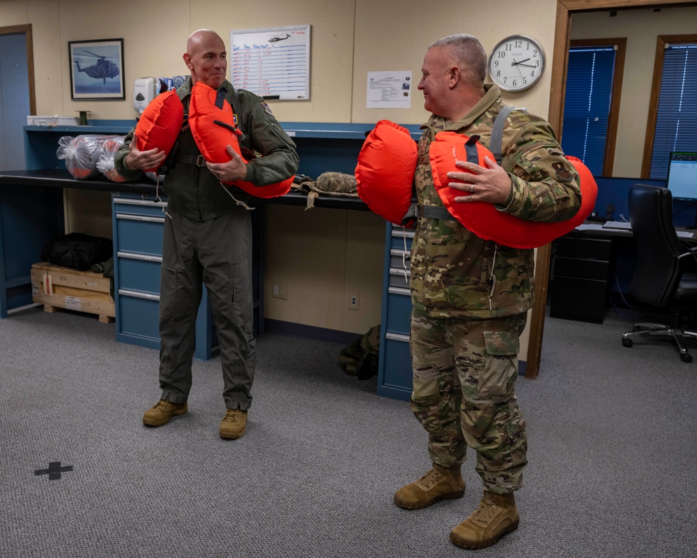 Major General Quinn &amp; 19th AF Team Visits Fairchild AFB's SERE School