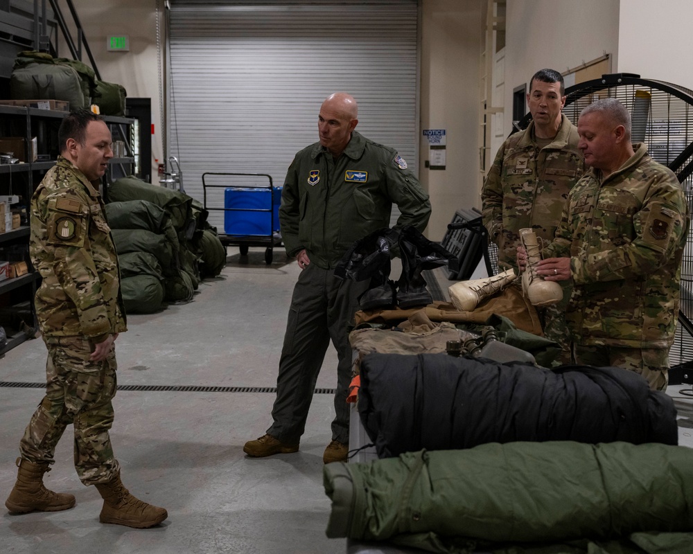 Major General Quinn &amp; 19th AF Team Visits Fairchild AFB's SERE School