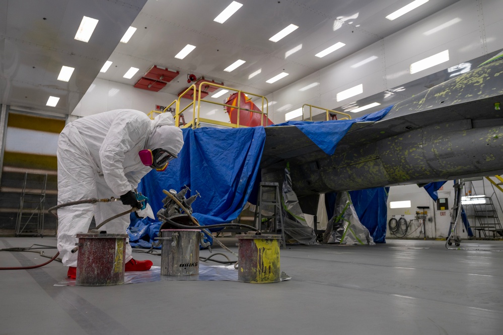 926th Wing F-16 Aggressor gets new paint job