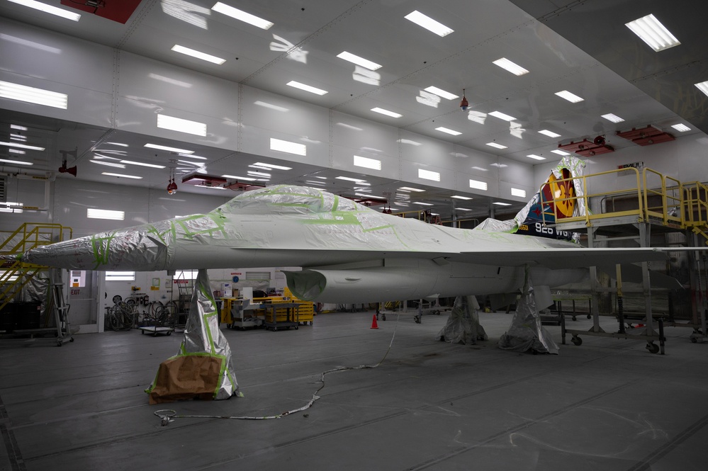 926th Wing F-16 Aggressor gets new paint job