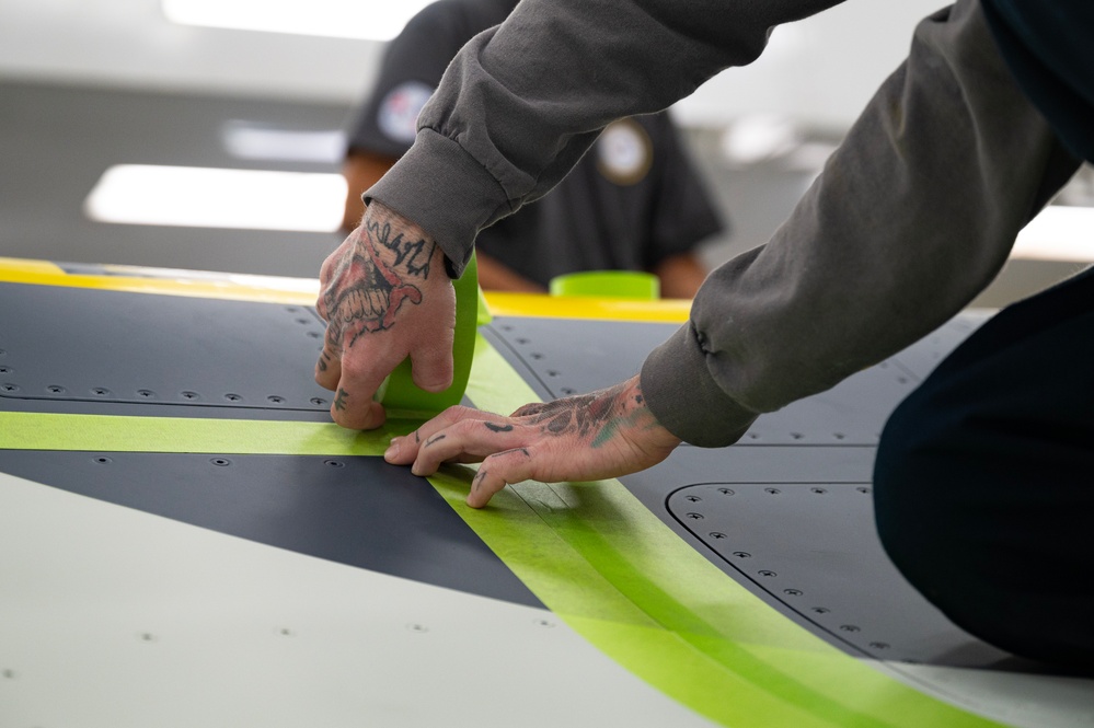 926th Wing F-16 Aggressor gets new paint job