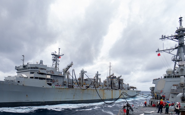 Sailors Conduct Replenishment-at-Sea Aboard USS The Sullivans (DDG 68)